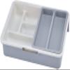 Lagaga Drawer Organizer Trays Dividers Adjustable Separate Storage Box for Kitchen Utensils Makeups Stationery (Grey) view 1