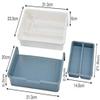 Lagaga Drawer Organizer Trays Dividers Adjustable Separate Storage Box for Kitchen Utensils Makeups Stationery (Grey) view 2