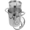 Stainless Steel Deep Fryer Pot with Lid and Basket Tempura Small Deep Frying Pot Japanese Tempura Fryer with Oil Drip Drainer Rack and Glass Lid for French Fries Chicken 4000ml/36qt view 1