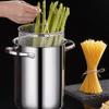 Stainless Steel Deep Fryer Pot with Lid and Basket Tempura Small Deep Frying Pot Japanese Tempura Fryer with Oil Drip Drainer Rack and Glass Lid for French Fries Chicken 4000ml/36qt view 2