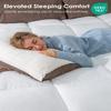 QUEEN ROSE California King Mattress Topper Cooling Extra Thick 3D Snow Down Pillow Topper Mattress Pad Cover Bed Mattress Topper, Hotel Quality, Down Alternative, Plush and Support view 4