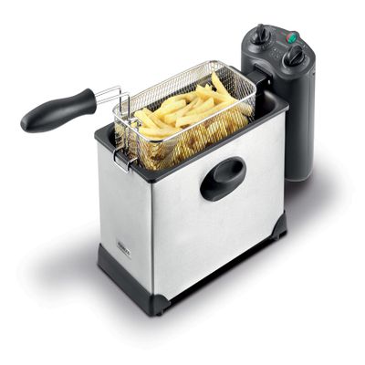 Kenwood DFM50 Deep Fryer 3L 2000W With View Window And Stainless Steel Lid Silver/Black 220 VOLT FOR OVERSEAS USE