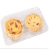 2-Compartment Clear Plastic Egg Tart Container Disposable Plastic Cupcake Containers Individual Single Muffin Cake Mooncake Container Box for Party Wedding,50 Pack view 1