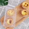2-Compartment Clear Plastic Egg Tart Container Disposable Plastic Cupcake Containers Individual Single Muffin Cake Mooncake Container Box for Party Wedding,50 Pack view 4