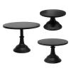 3-Set Cake Stands, Black Dessert Display Plate Cupcake Stands for Baby Shower Wedding Birthday Party Celebration Home Decor view 1