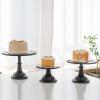 3-Set Cake Stands, Black Dessert Display Plate Cupcake Stands for Baby Shower Wedding Birthday Party Celebration Home Decor view 3