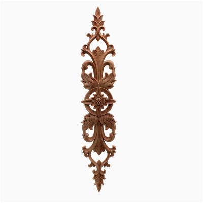 DUO ER Home Wedding Decoration Accessories Furniture Appliques Wood Carving Corner Wooden Decor Frame Wall Door Woodcarving Decal (Color : 51X10cm)