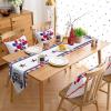 Cotton and Linen Triangle Table Runners 120 Inches Long, American Free Truck with Gnomes Dresser Scarves Table Decoration for Wedding Party/Graduation/Banquet (13x120 inch) Blue and Red Buffalo Check view 4