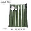 JASHII Reusable Travel Utensils 7 Pieces Stainless Steel Flatware Set with Portable Pouch Eco-friendly Camping Silverware Set with Chopsticks Straws for Travel Kithchen view 3