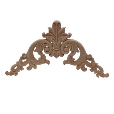 DUO ER Wood Carved Onlay Appliques Carpenter Frame Decal Furniture Decoration Wooden Crafts Decorative Flower Ornament (Color : 20cmX20cm)