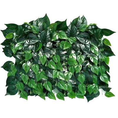 QIAOH Artificial Boxwood Panels 2PCS, Topiary Hedge Plant Grass Wall, Use for UV Protection Indoor Outdoor, Fence Privacy Screen, Grass Wall, Greenery Backdrop
