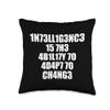 1n73ll1g3nc3 15 7h3 4b1l17y 70 4d4p7 70 ch4ng3 Throw Pillow view 1