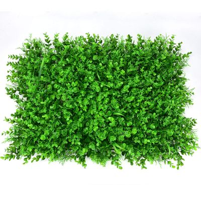 QIAOH Artificial Boxwood Panels 2PCS, Topiary Hedge Plant Grass Wall, Use for UV Protection Indoor Outdoor, Fence Privacy Screen, Grass Wall, Greenery Backdrop