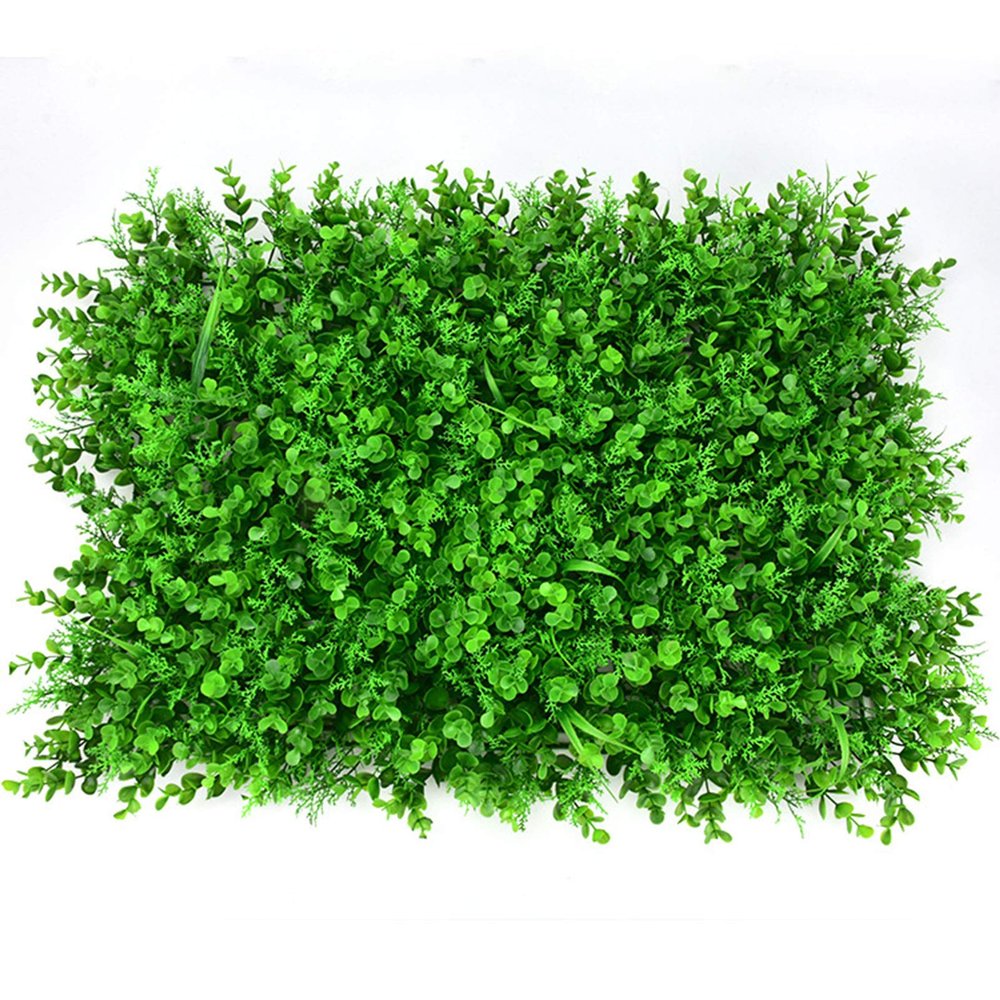 QIAOH Artificial Boxwood Panels 2PCS, Topiary Hedge Plant Grass Wall, Use for UV Protection Indoor Outdoor, Fence Privacy Screen, Grass Wall, Greenery Backdrop