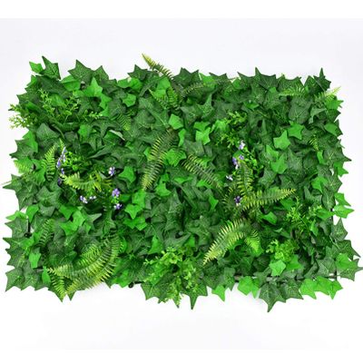 QIAOH Artificial Boxwood Panels 2PCS, Topiary Hedge Plant Grass Wall, Use for UV Protection Indoor Outdoor, Fence Privacy Screen, Grass Wall, Greenery Backdrop