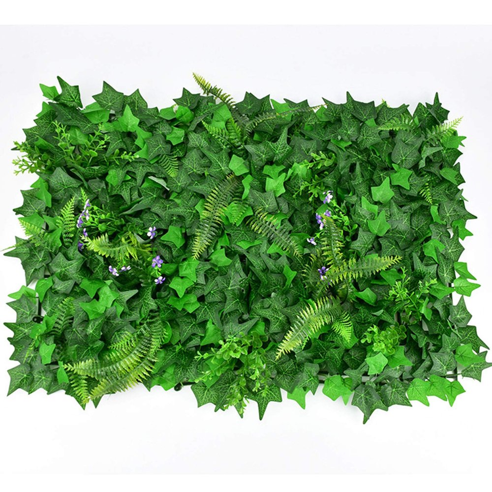 QIAOH Artificial Boxwood Panels 2PCS, Topiary Hedge Plant Grass Wall, Use for UV Protection Indoor Outdoor, Fence Privacy Screen, Grass Wall, Greenery Backdrop