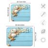 Summer Seashell Starfish On Wooden Dish Drying Mat 16x18 inch Drying Pad Dish Drainer Mat Protector for Kitchen Countertops Counter view 3