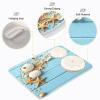 Summer Seashell Starfish On Wooden Dish Drying Mat 16x18 inch Drying Pad Dish Drainer Mat Protector for Kitchen Countertops Counter view 4