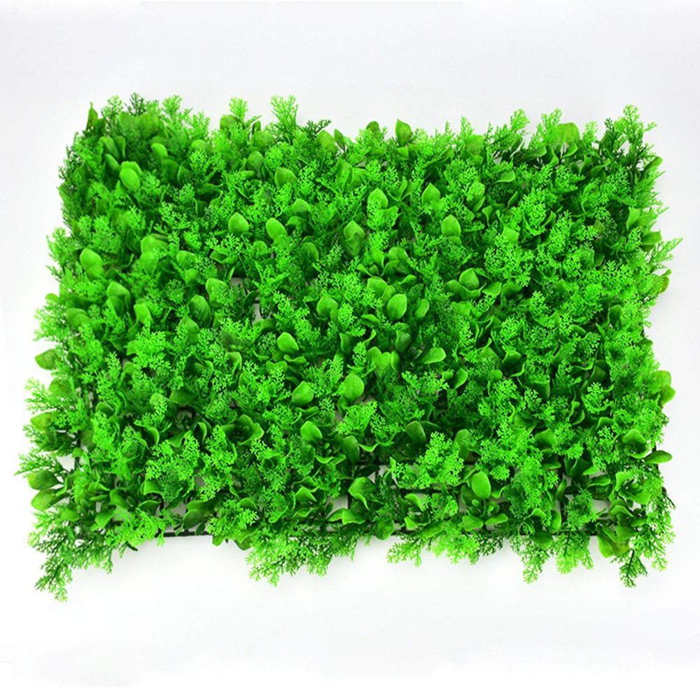 QIAOH Artificial Boxwood Panels 2PCS, Topiary Hedge Plant Grass Wall, Use for UV Protection Indoor Outdoor, Fence Privacy Screen, Grass Wall, Greenery Backdrop