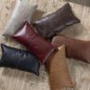 100% Lambskin Leather Pillow Cover - Sofa Cushion Case - Decorative Throw Covers for Living Room & Bedroom - Beige (Beige, 12'' X 20'' Pack of 2) view 3