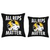 All Reps Matter Bodybuilder Weightlifter Gym Rat Lifestyle Throw Pillow view 3