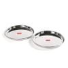 Sumeet Stainless Steel Heavy Gauge Deep Wall Dinner Plates with Mirror Finish 31.3cm Dia - Set of 2pc view 1