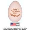 Personalized Engraved Wooden Easter Egg, Baby Birth Announcement view 2