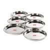 Sumeet Stainless Steel Dinner Plates - Set of 6 Pieces view 1