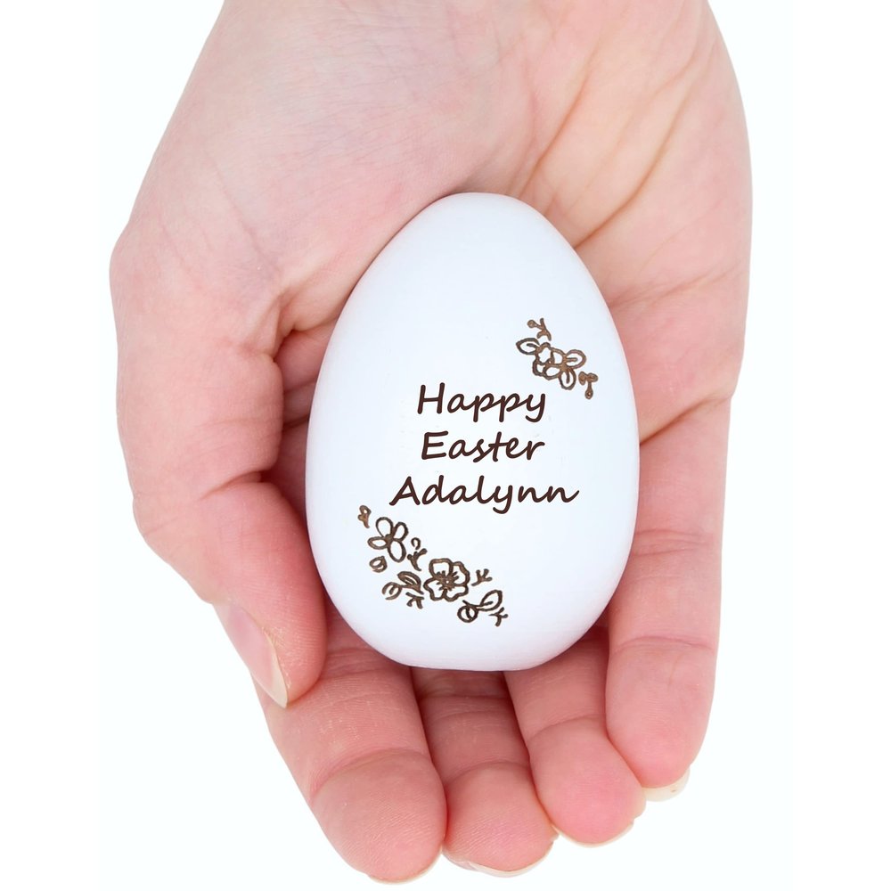 Laser Engraved Wooden Easter Egg, Easter Basket, Handcrafted in the USA
