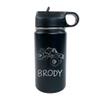 The Crafty Engineer Personalized Monster Truck Water Bottle for Kids - Monster Truck Design for Boys, Girls & Toddlers - Perfect for School & Sports (Black) view 1