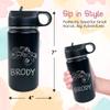The Crafty Engineer Personalized Monster Truck Water Bottle for Kids - Monster Truck Design for Boys, Girls & Toddlers - Perfect for School & Sports (Black) view 2