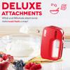 Dash SmartStore Hand Mixer - Electric Handheld Mixer For Everyday Baking - 3-Speed Power and One-Touch Beater Ejector Button - Red, Includes Whisk and Milkshake Attachments view 3