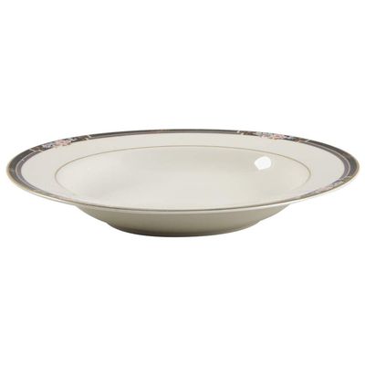 Mikasa Florisse Black Rim Soup Bowl