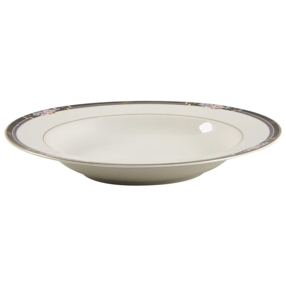 Mikasa Florisse Black Rim Soup Bowl