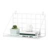 FUFU Wall-Mounted Metal Storage Rack Wall-Mounted Display Rack, Used for Living Room, Office, Bedroom, Bathroom and Kitchen (Color : White) view 1