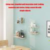 FUFU Wall-Mounted Metal Storage Rack Wall-Mounted Display Rack, Used for Living Room, Office, Bedroom, Bathroom and Kitchen (Color : White) view 2