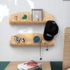 FUFU Coffee Shelf Wall Mounted, Kitchen Shelf with 6 Hooks, Mugs Rack, Coffee Bar Shelf, Rustic Floating Storage Shelves Wall Decor view 4
