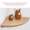 FUFU Wooden Corner ShelfRound Hanging Wall Mounted Floating Shelves Storage Display Racks Bedroom Home Dcor view 4