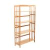 FUFU Bamboo Book Shelf Storage Shelf, Height Adjustable, Kitchen Independent Storage Shelf Plant Shelf (Size : 4-Tier) view 1