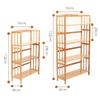 FUFU Bamboo Book Shelf Storage Shelf, Height Adjustable, Kitchen Independent Storage Shelf Plant Shelf (Size : 4-Tier) view 2