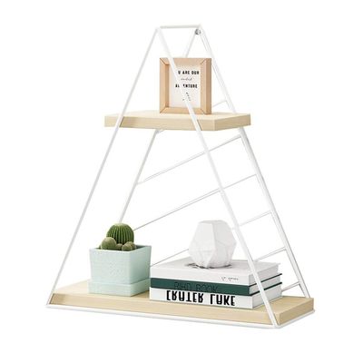 FUFU Industrial Iron Pipe Wall-Mounted Bookshelf, Household Wall-Mounted Bookshelf, Antique Bookshelf Bookcase, Kitchen, Bedroom, Living Room (Color : Black)