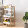 FUFU Bamboo Bookcase Kitchen Storage 3 Layers Standing Shelf Shoe Rack Flower Shelf Book Shelf 34.5x30x75cm view 4