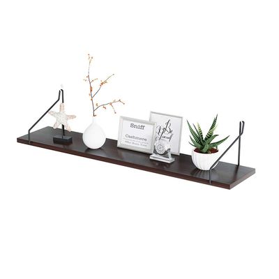 FUFU Wooden Wall Shelf, Hanging Book Shelf, CD DVD Shelf, Display Decoration, Wall-Mounted Picture Shelf, Photos, Awards (Color : A)