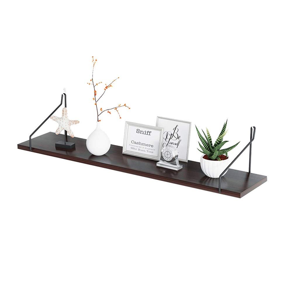 FUFU Wooden Wall Shelf, Hanging Book Shelf, CD DVD Shelf, Display Decoration, Wall-Mounted Picture Shelf, Photos, Awards (Color : A)