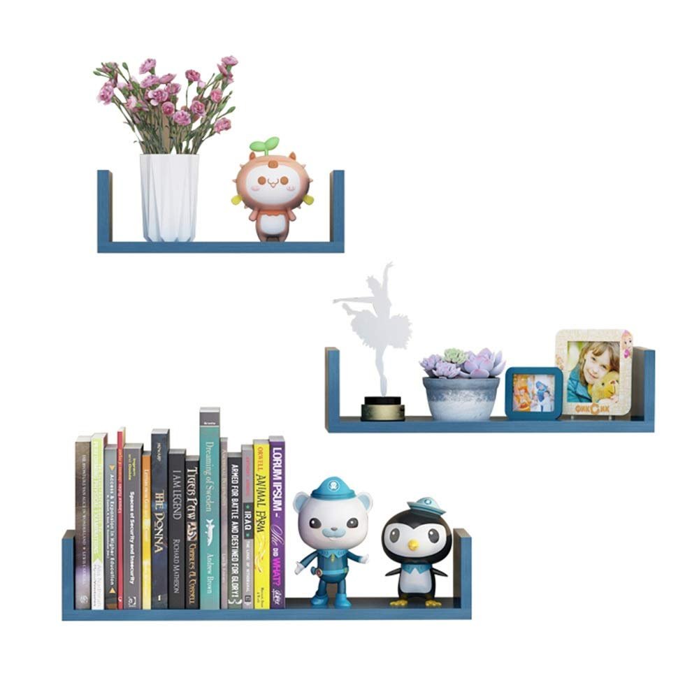 FUFU U-Shaped Wall-Mounted Display Decoration Shelf, Three-Piece Set, Suitable for Office, Living Room, Kitchen, Corridor, Bedroom
