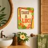 Honey Dew Gifts Take A Liki 12 inch by 9 inch Funny Bar Bathroom Signs, Bathroom Decor Ideas, Funny Pool Decorations Outdoor, Swimming Pool Signs, Pool Decor, HDG-1311 view 4