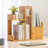 FUFU Bamboo Storage Shelf Bookcase with Drawers, DIY Desktop and Storage Shelf, Home and Office Bookcase view 2