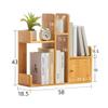 FUFU Bamboo Storage Shelf Bookcase with Drawers, DIY Desktop and Storage Shelf, Home and Office Bookcase view 3