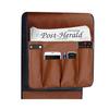 Luxury Leather Sofa Armrest Organizer, Non-slip Couch Sofa Chair Caddy with 5 Pockets for Phone, Book, Magazines, Tablet, Remote Control Holder Recliner Couch Tidy Hanging Storage Bag Arm Chair Tray view 1