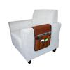 Luxury Leather Sofa Armrest Organizer, Non-slip Couch Sofa Chair Caddy with 5 Pockets for Phone, Book, Magazines, Tablet, Remote Control Holder Recliner Couch Tidy Hanging Storage Bag Arm Chair Tray view 3